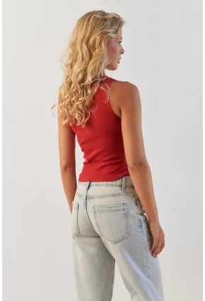 Kadın Kiremit Patlı Kaşkorse Bluz MK02