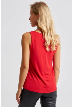 Kadın Kırmızı Dantel Detaylı Bluz LPP1248