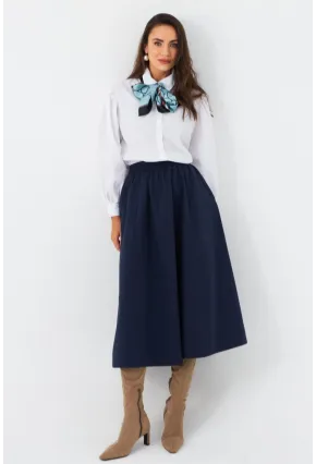 Kadın Lacivert Çan Etek ELA3951