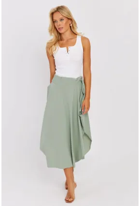 Kadın Mint Asimetrik Etek LV176