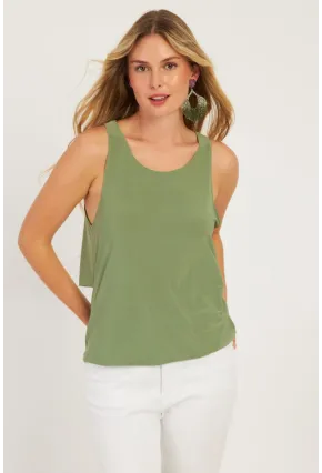 Kadın Mint Sırtı Çapraz Bluz YZ1029