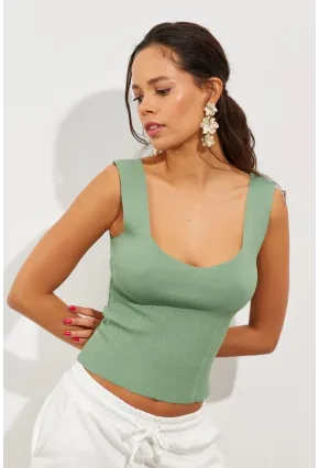 Kadın Mint Triko Atlet YV117