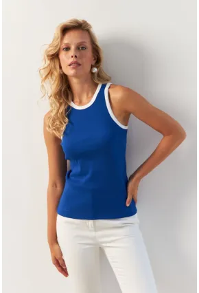 Kadın Saks Biyeli Bluz MSH124