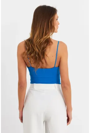 Kadın Saks Çıtçıtlı Body ZH129