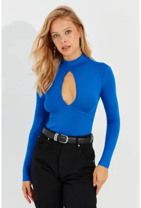 Kadın Saks Önü Damla Bluz LPP1239