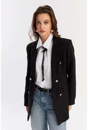 Kadın Siyah Alt Üst Astarlı Ceket MUF201