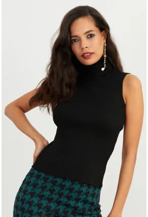 Kadın Siyah Balıkçı Bluz YV97