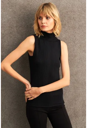 Kadın Siyah Balıkçı Yaka Bluz TF65