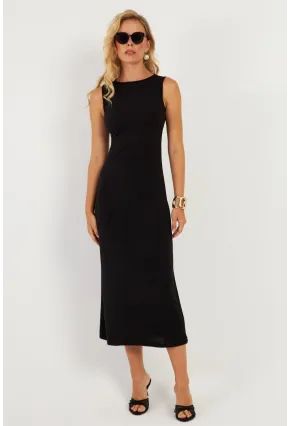 Kadın Siyah Basic Elbise DMR2433