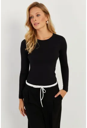 Kadın Siyah Bluz LPP1253