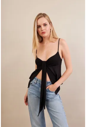 Kadın Siyah Büzgülü Asimetrik Bluz ZH172