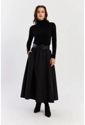 Kadın Siyah Çan Etek ELA3951