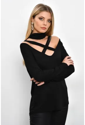 Kadın Siyah Çapraz Yaka Tunik B53