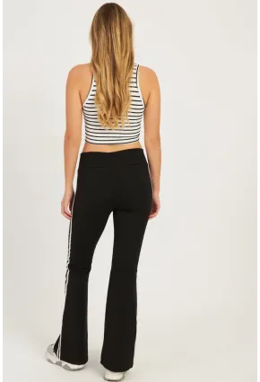 Kadın Siyah İspanyol Paça Eşofman Altı SF2542