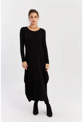 Kadın Siyah Midi Elbise LPP1272