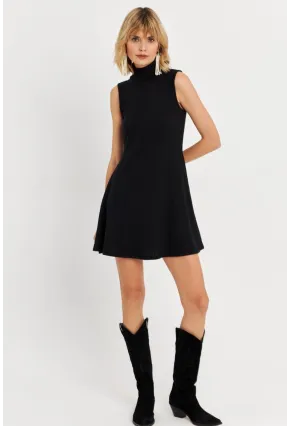 Kadın Siyah Mini Elbise TF66