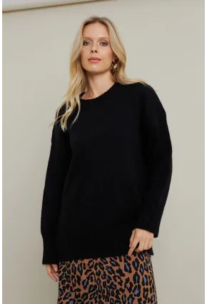 Kadın Siyah Salaş Kazak MYV104