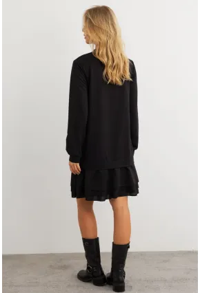 Kadın Siyah Sweat Elbise EY3016