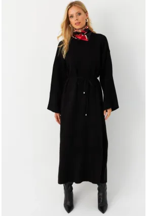 Kadın Siyah Triko Maxi Elbise MTC3367