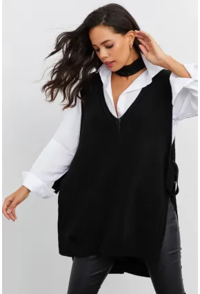 Kadın Siyah Triko Süveter MYV103