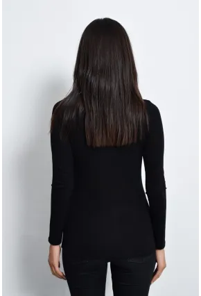 Kadın Siyah Üstü Tül Bluz TZ20751