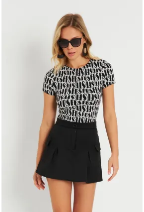 Kadın Şort Etek Siyah KED0058