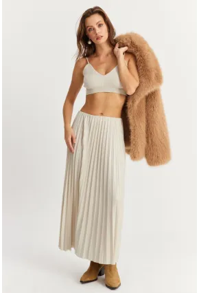 Kadın Taş Beli Lastikli Pilise Etek GÇ190