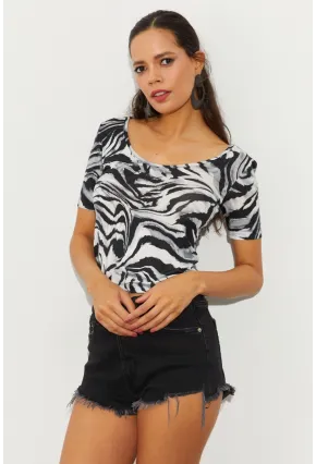 Kadın Taş Desenli Bluz LPP1224