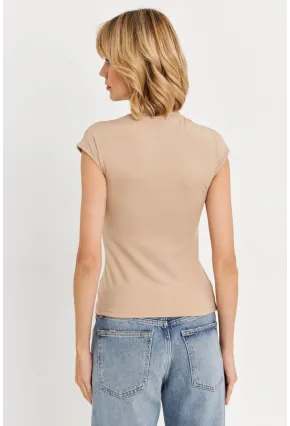 Kadın Taş Düğme Detaylı Bluz EY3027