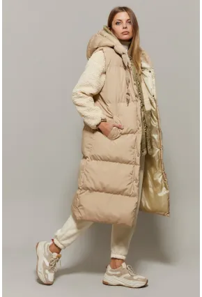 Kadın Taş Uzun Şişme Yelek DAF05