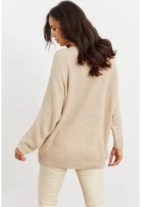 Kadın Taş V Yaka Salaş Triko Tunik SMT158