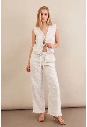 Kadın Vanilya Çizgili Püsküllü Alt Üst Takım MOD2517