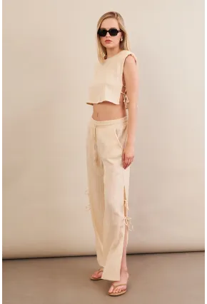Kadın Vanilya Omuzları Vatkalı Alt Üst Takım KED002