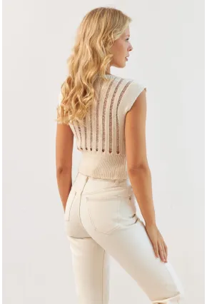 Kadın Vanilya Triko Bluz MP20149
