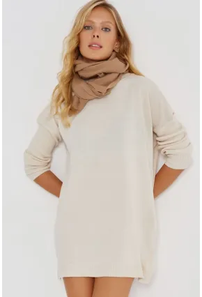 Kadın Vanilya Triko Tunik YV110