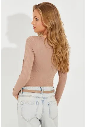 Kadın Vizon Çıtçıtlı Fitilli Body TH1100