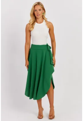 Kadın Yeşil Asimetrik Etek LV176