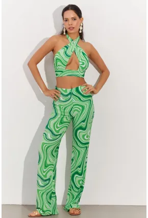 Kadın Yeşil Crop Takım LPP1215