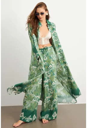 Kadın Yeşil Kaftan Takım Sİ159