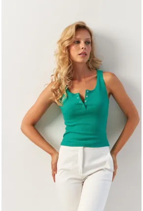 Kadın Yeşil Patlı Kaşkorse Bluz MK02