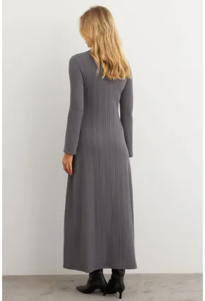 Kadın Antrasit Basic Maxi Elbise MTF30