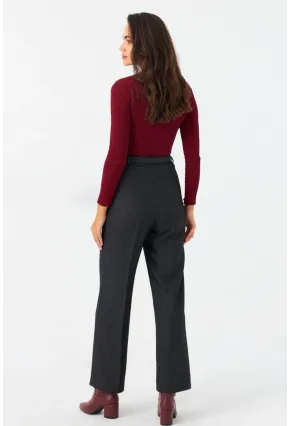 Kadın Antrasit Beli Lastikli Pantolon ELA6782