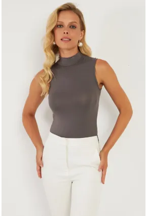 Kadın Antrasit Bluz LPP1289