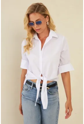 Kadın Beyaz Basic Gömlek ZER409
