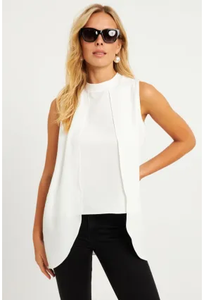 Kadın Beyaz Dokuma Bluz ZER406