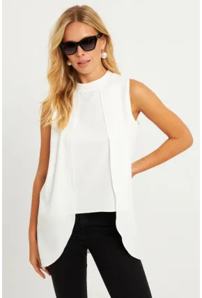 Kadın Beyaz Dokuma Bluz ZER406