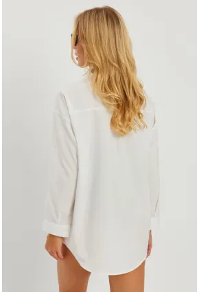 Kadın Beyaz Gömlek Q987