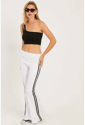 Kadın Beyaz İspanyol Paça Eşofman Altı SF2542