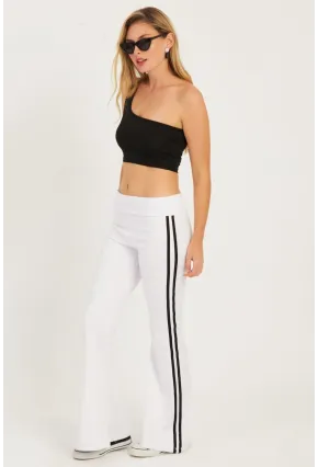 Kadın Beyaz İspanyol Paça Eşofman Altı SF2542