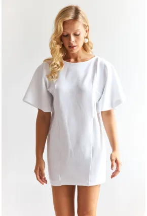 Kadın Beyaz Mini Elbise KAZ22